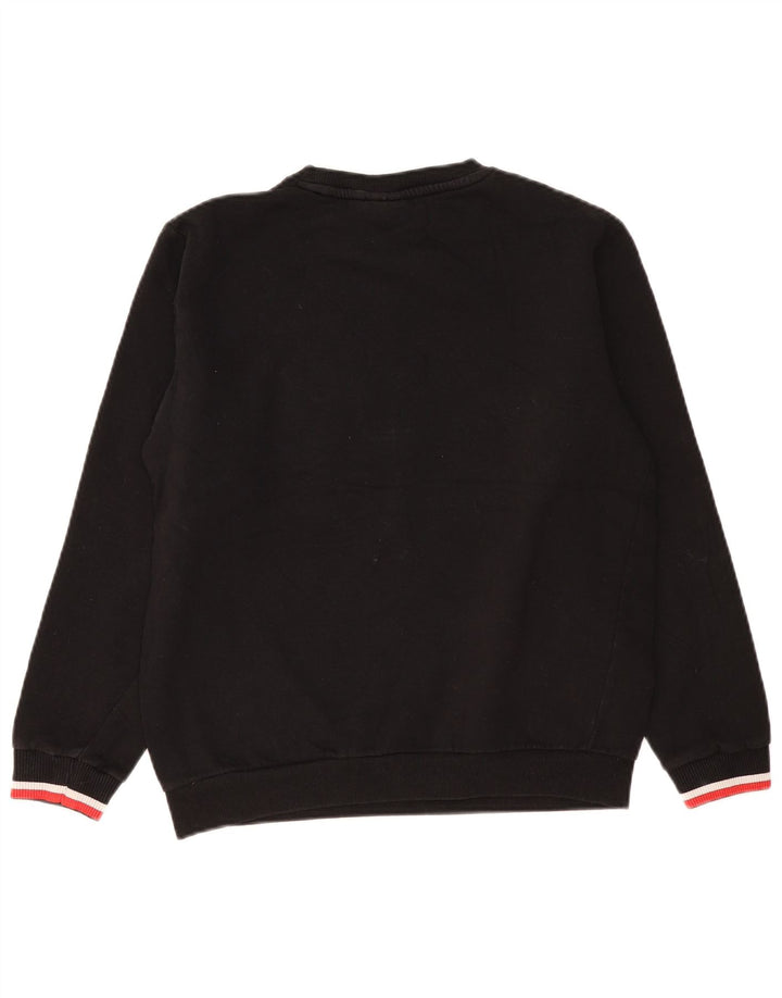 FILA Sweat-shirt surdimensionné pour femme UK 10 Petit coton noir