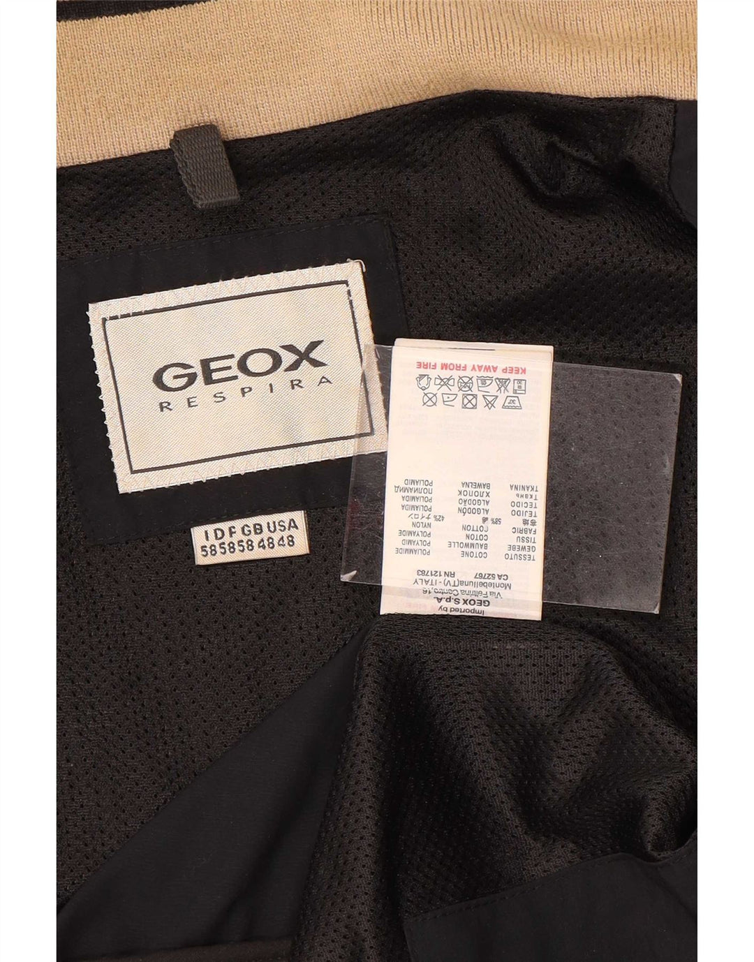 Geox Veste Bomber Respira Homme UK 48 4XL Noir Colorblock Polyamide