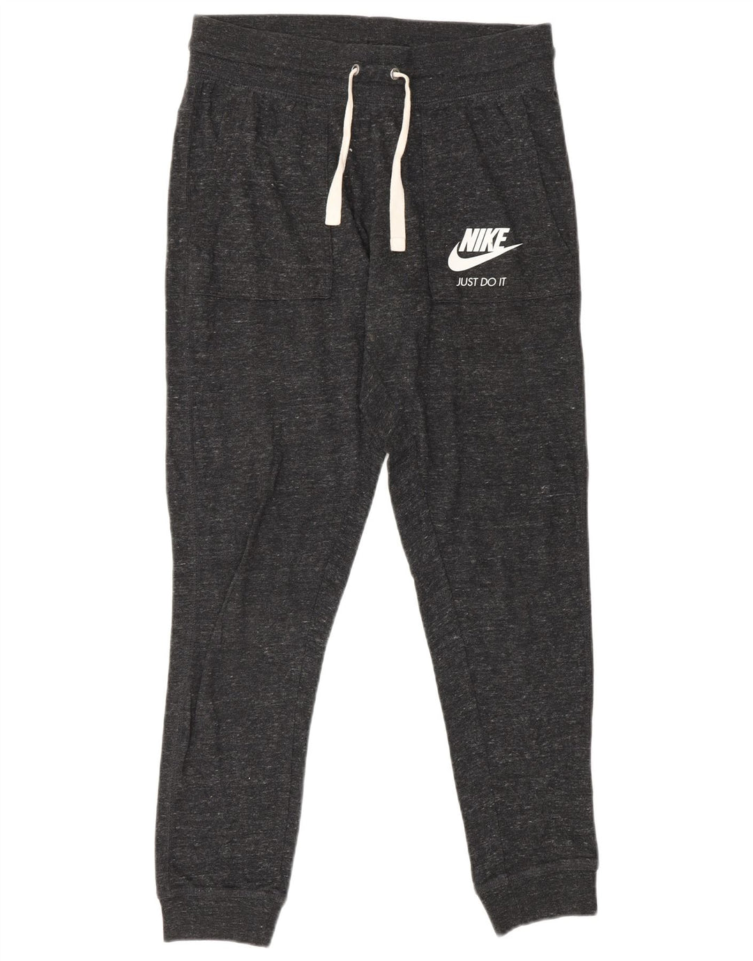 NIKE Pantalon de survêtement graphique pour femme Joggers UK 10 Small Gris moucheté