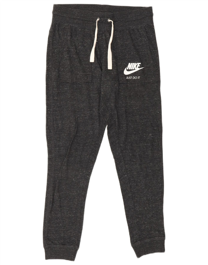 NIKE Pantalon de survêtement graphique pour femme Joggers UK 10 Small Gris moucheté