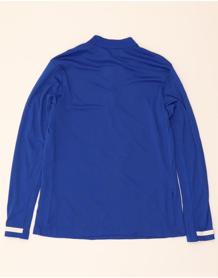 ADIDAS Womens Aeroready Pullover Tracksuit Top UK 12/14 Medium Blue Vintage Adidas and Second-Hand Adidas from Messina Hembry 