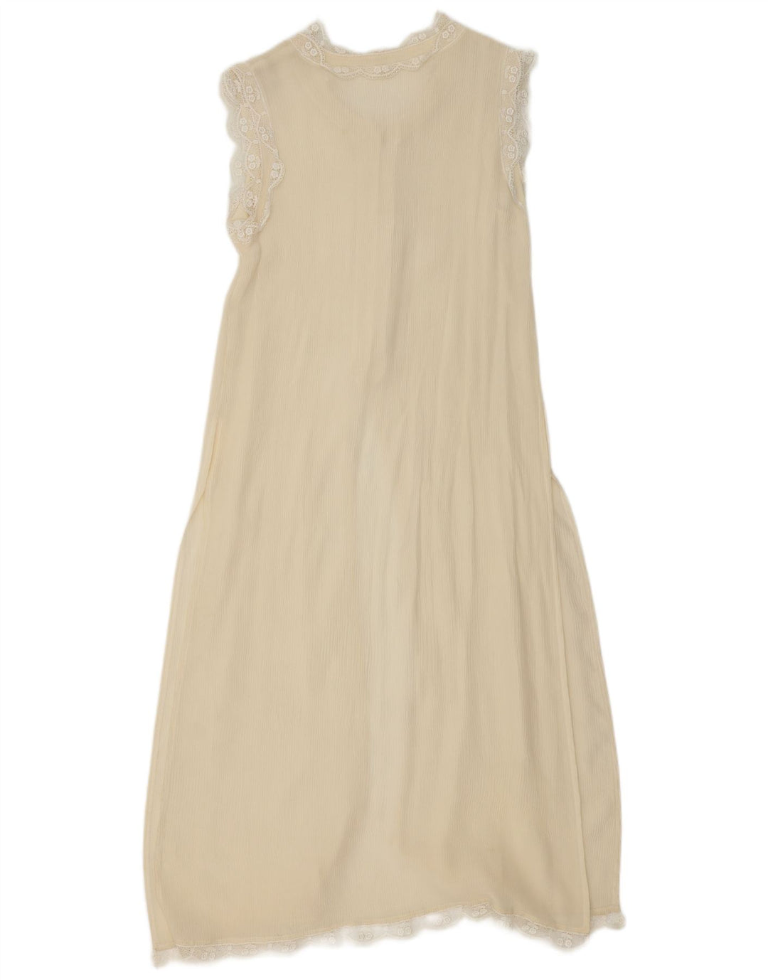 vintage Femme Slip Robe UK 10 Petit Off White