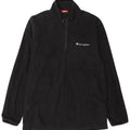 CHAMPION Pull polaire à col zippé pour homme, grand, noir, polyester
