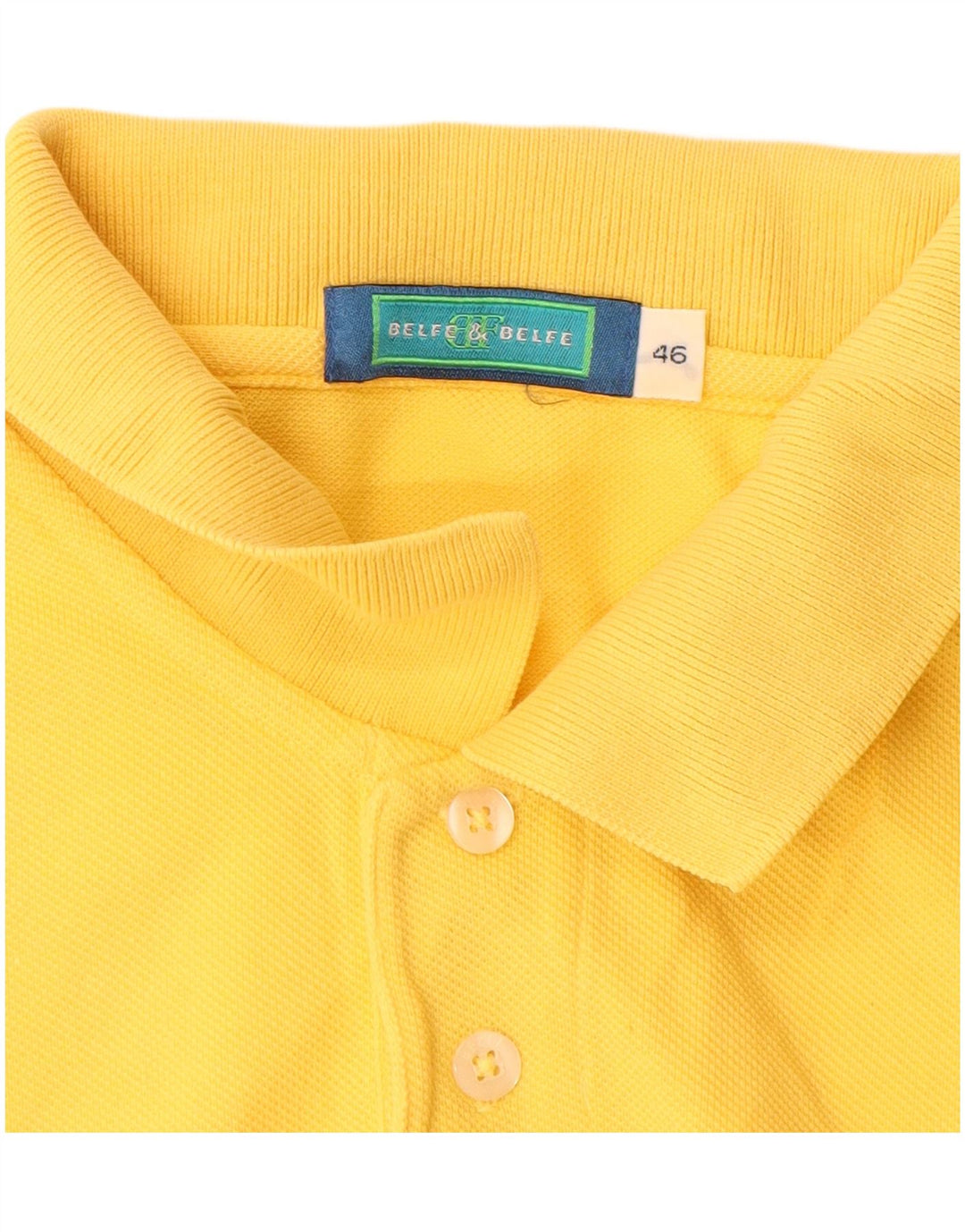 Belfe & Belfe Polo IT 46 Small Jaune Coton Homme