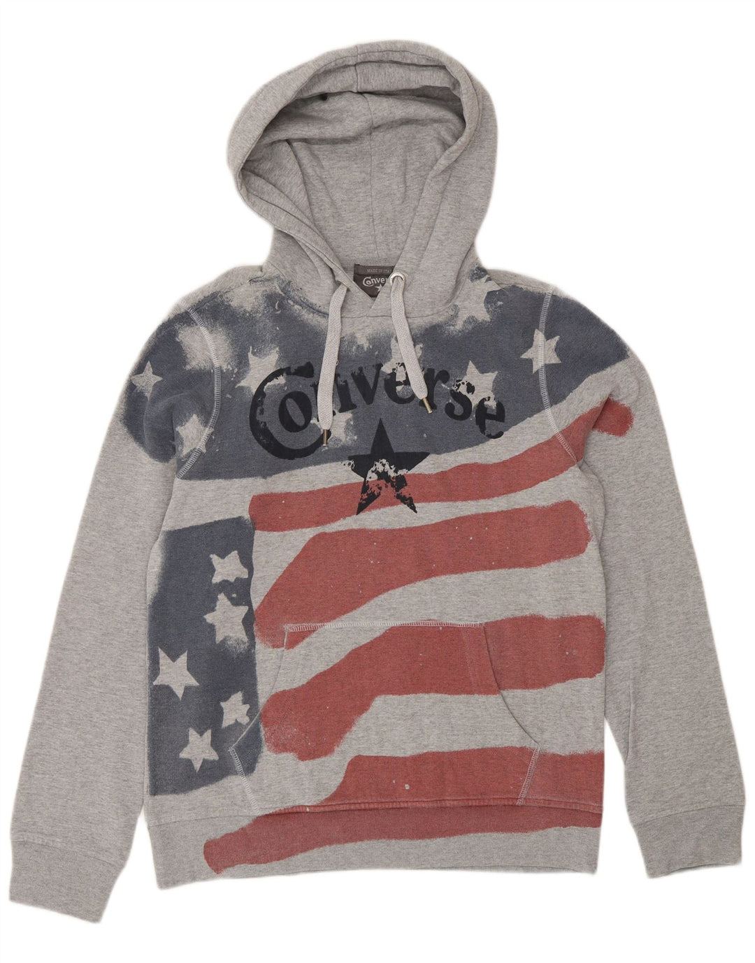 Converse Pull à Capuche Graphique Homme Gris Moyen