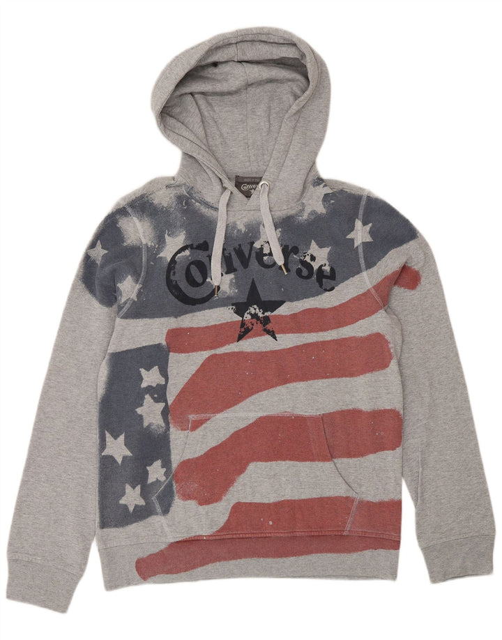 Converse Pull à Capuche Graphique Homme Gris Moyen