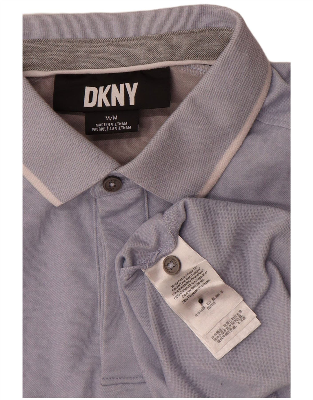 Dkny Polo Homme Bleu Moyen Coton