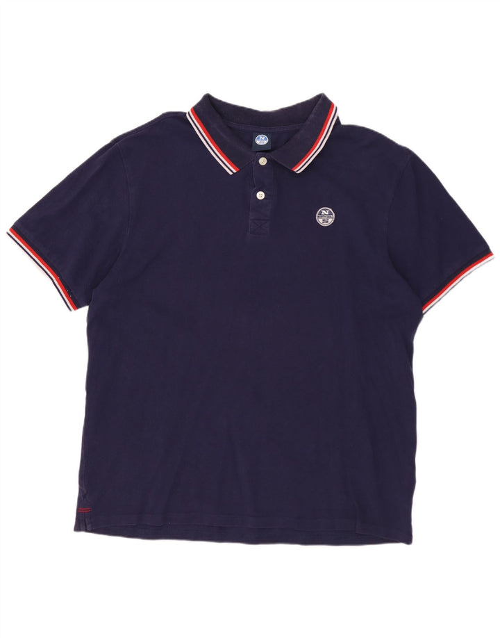 NORTH SAILS Polo Homme XL Bleu Marine Coton