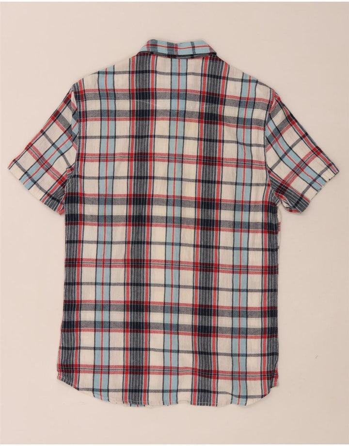 Lee Chemise en flanelle à manches courtes pour homme en coton à carreaux multicolores