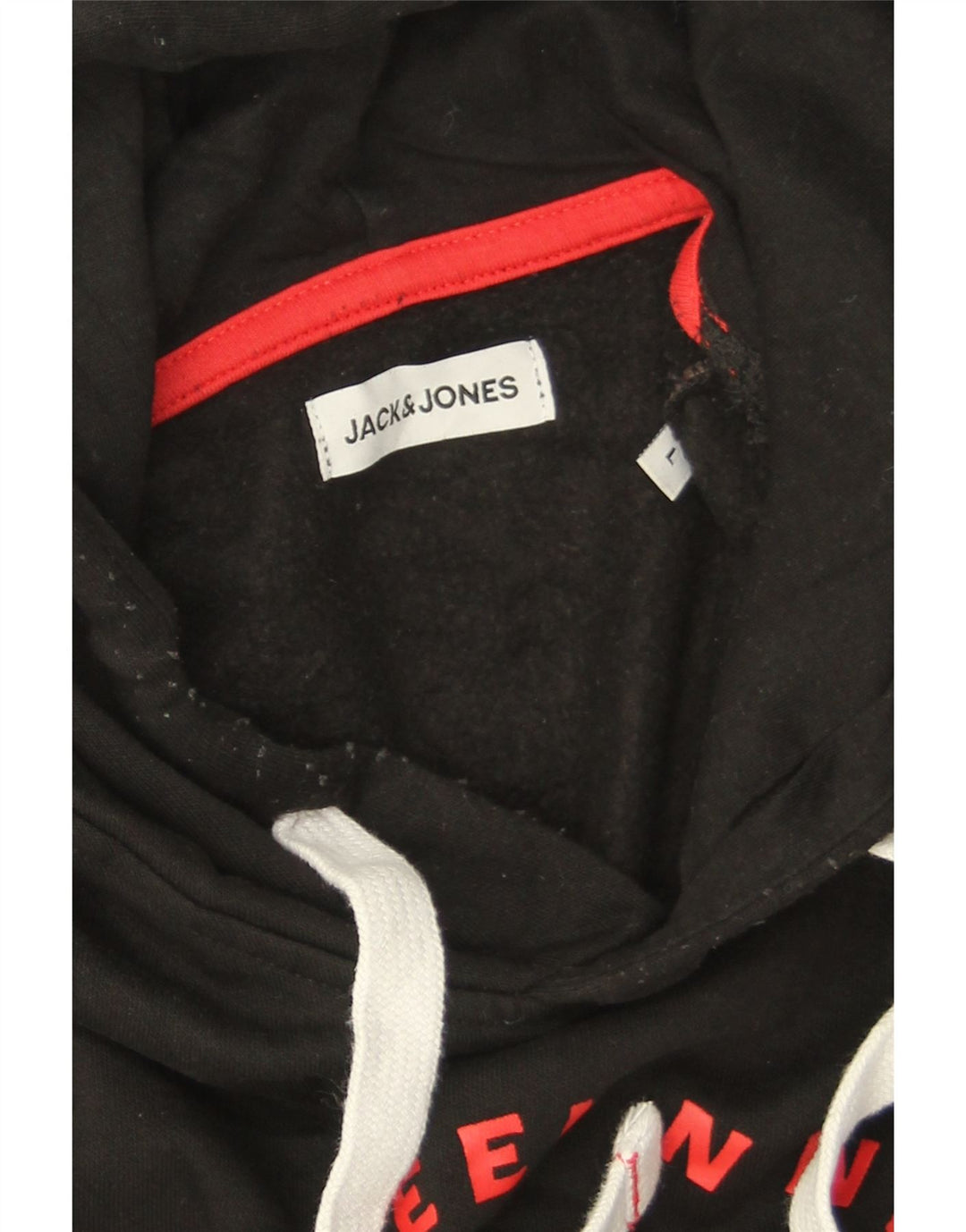 Jack & Jones Pull à Capuche Graphique Homme Noir Taille L