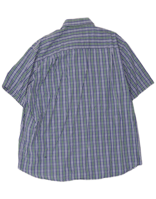 Paul & Shark Chemise à manches courtes pour homme Yachting Taille 45 17 3/4 XL Bleu à carreaux