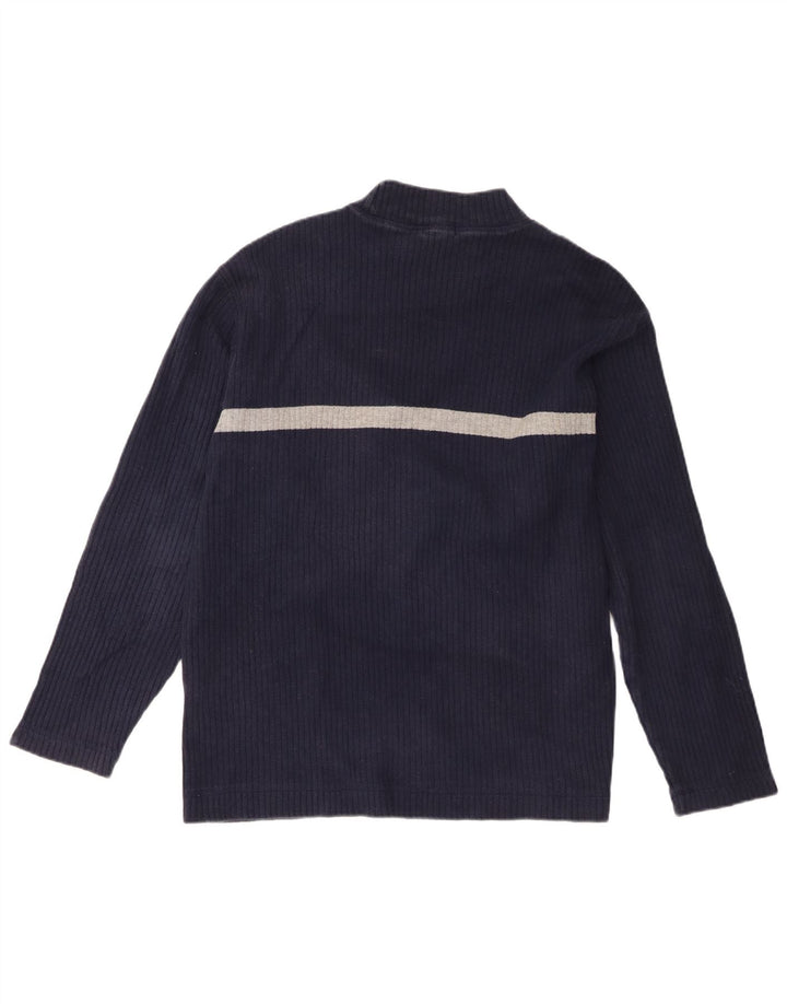 Nautica Haut à manches longues pour homme en coton color block bleu marine moyen