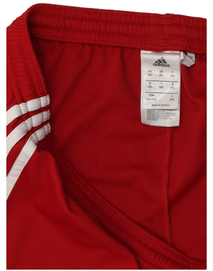 Adidas Short de sport Climalite pour homme 2XL Rouge Polyester