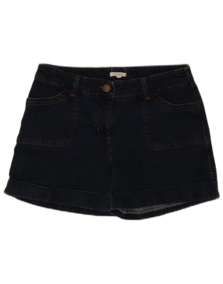 Short en jean White Stuff pour femme UK 12 Medium W30 Bleu marine en coton