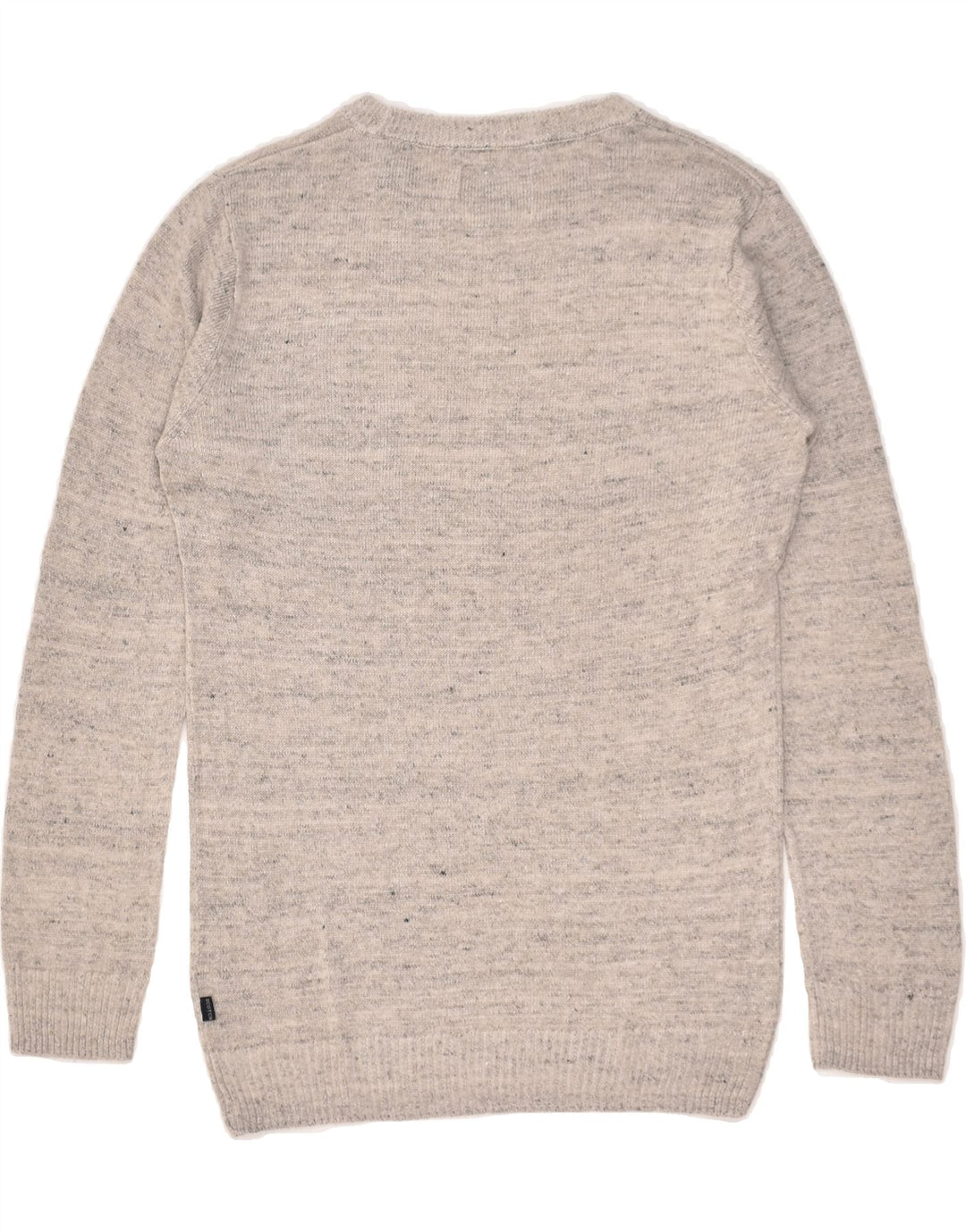VINTAGE Girls Crew Neck Jumper Sweater 9-10 Years Grey Pinstripe Linen | Vintage Vintage | Thrift | Second-Hand Vintage | Used Clothing | Messina Hembry 