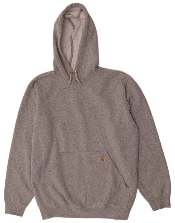 Carhartt Pull à capuche coupe ample pour homme en coton gris moyen