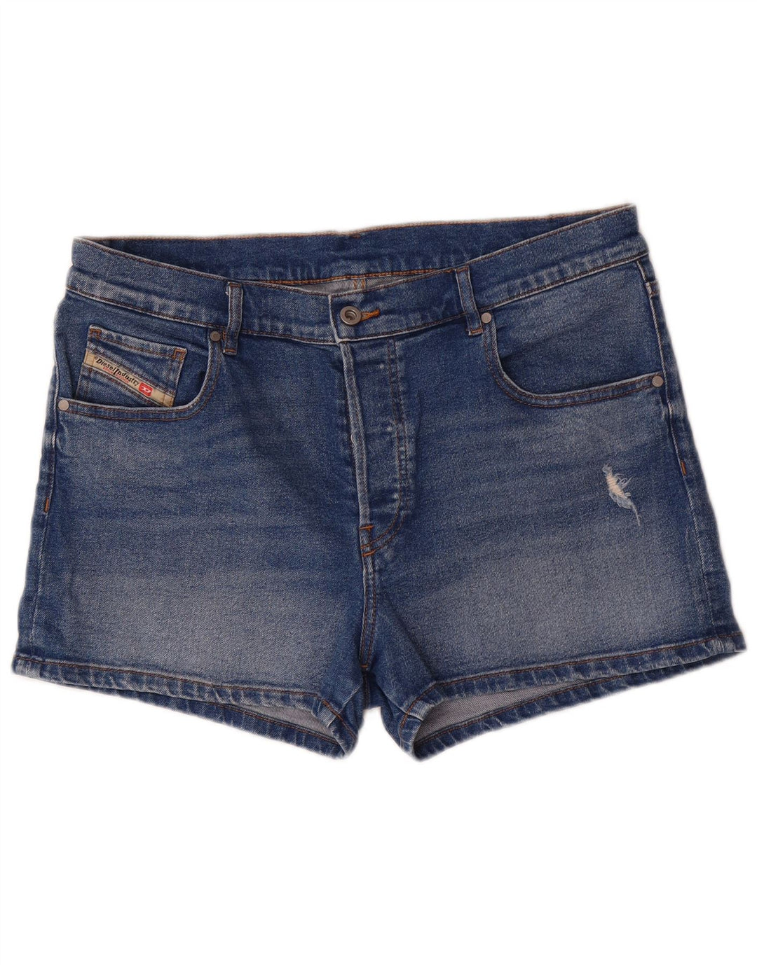 DIESEL Short en jean vieilli W31 en coton bleu moyen pour femme