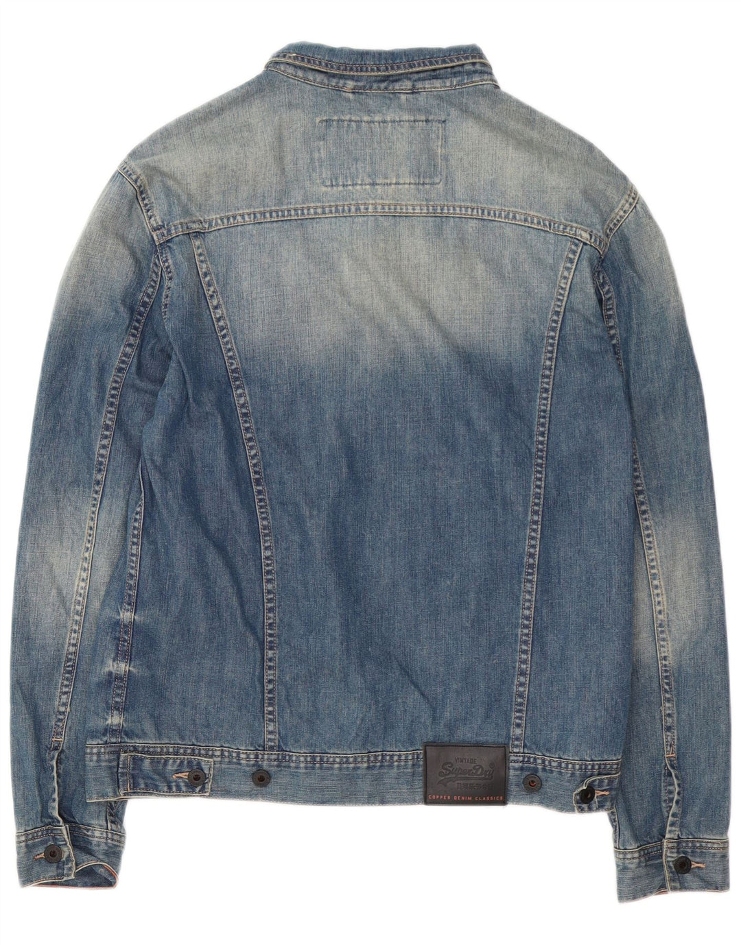 Superdry Veste en Jean Homme UK 42 XL Bleu Coton