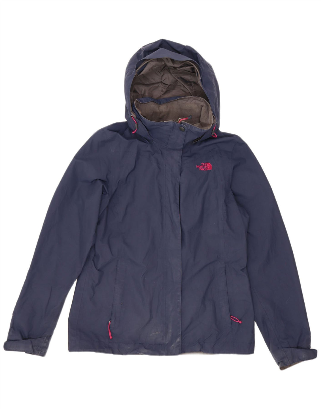 The North Face Veste de pluie surdimensionnée à capuche pour femme UK 10 Small Bleu marine