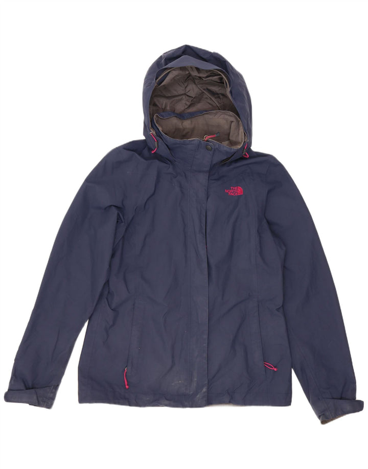 The North Face Veste de pluie surdimensionnée à capuche pour femme UK 10 Small Bleu marine