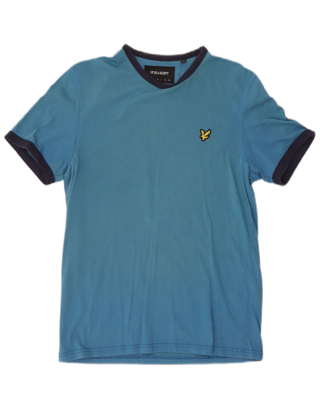Lyle & Scott T-Shirt Homme Petit Bleu Colorblock Coton