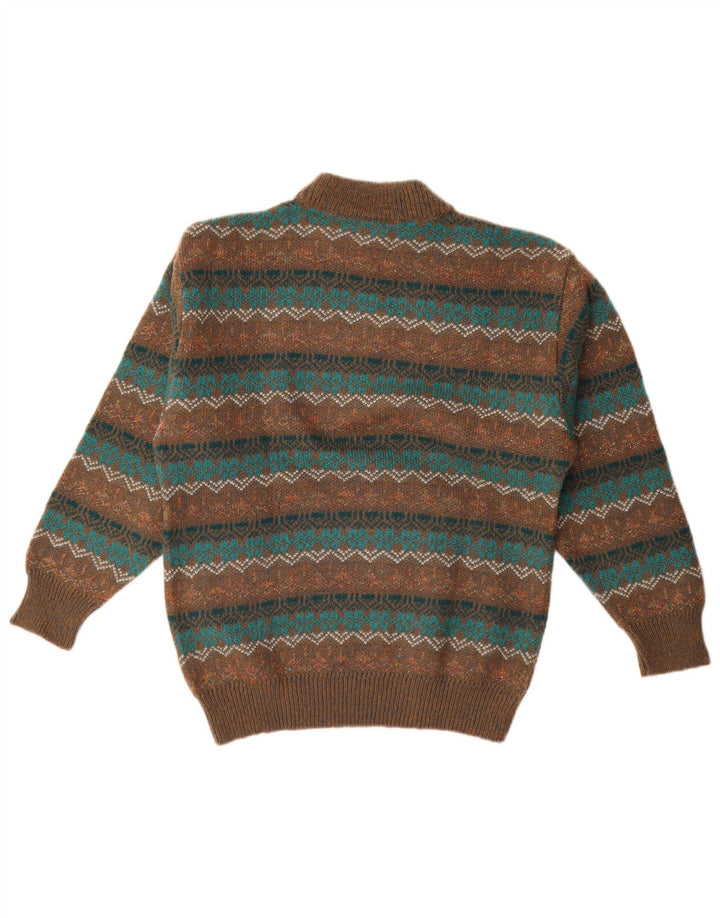 Maglificio Pull col roulé pour femme IT 44 Marron moyen géométrique