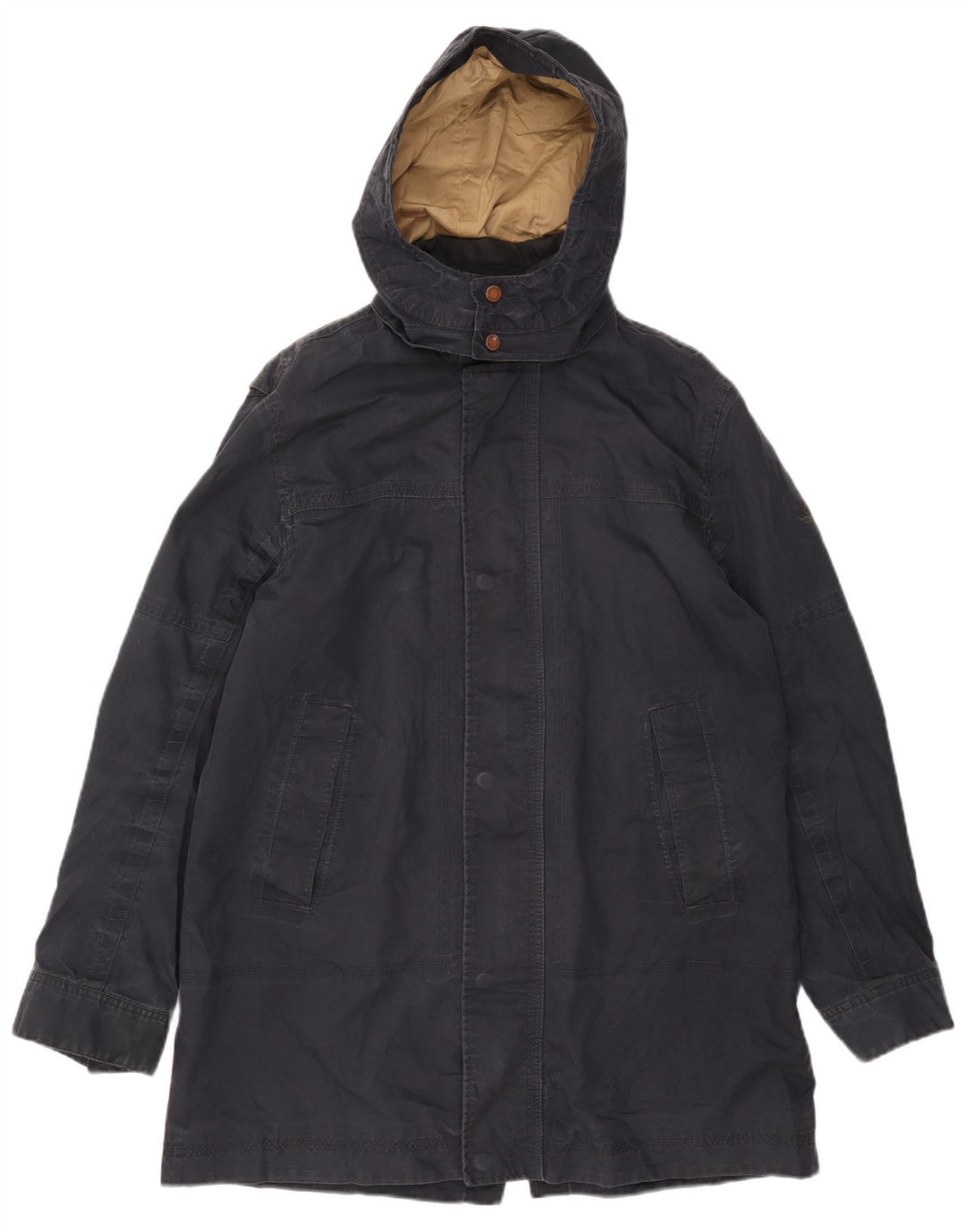 TIMBERLAND Veste Parka à capuche pour homme UK 40 Large Bleu Marine Coton