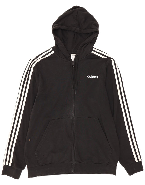 Adidas Pull à capuche zippé pour homme Grand coton noir