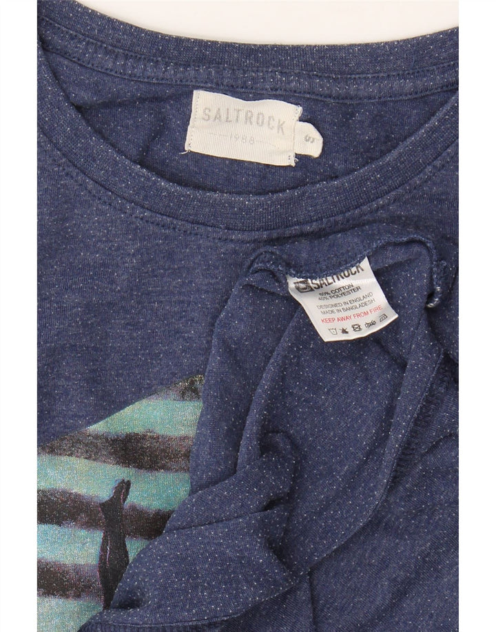 SALTROCK T-Shirt Graphique Homme Petit Bleu Marine Coton