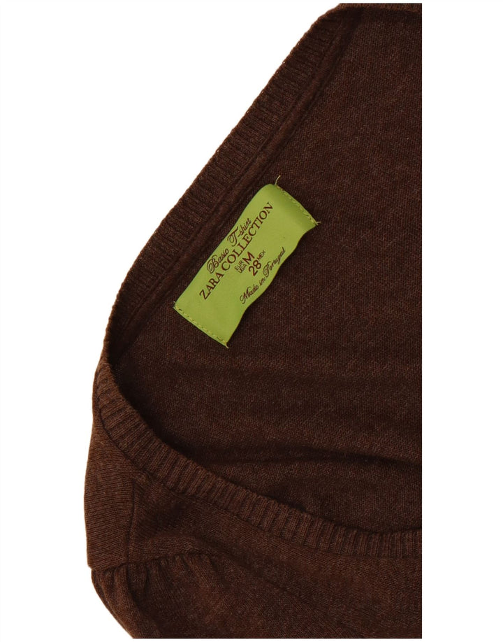 Zara Cardigan à manches 3/4 pour femme Marron moyen UK 12