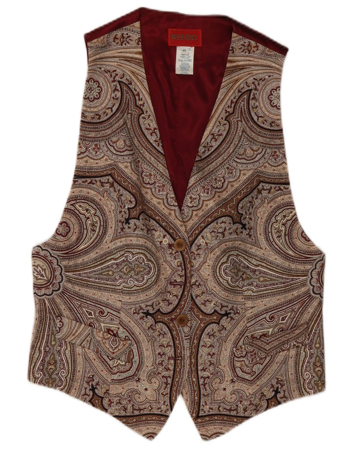 Kenzo Gilet Femme EU 40 Laine Paisley Multicolore Moyenne