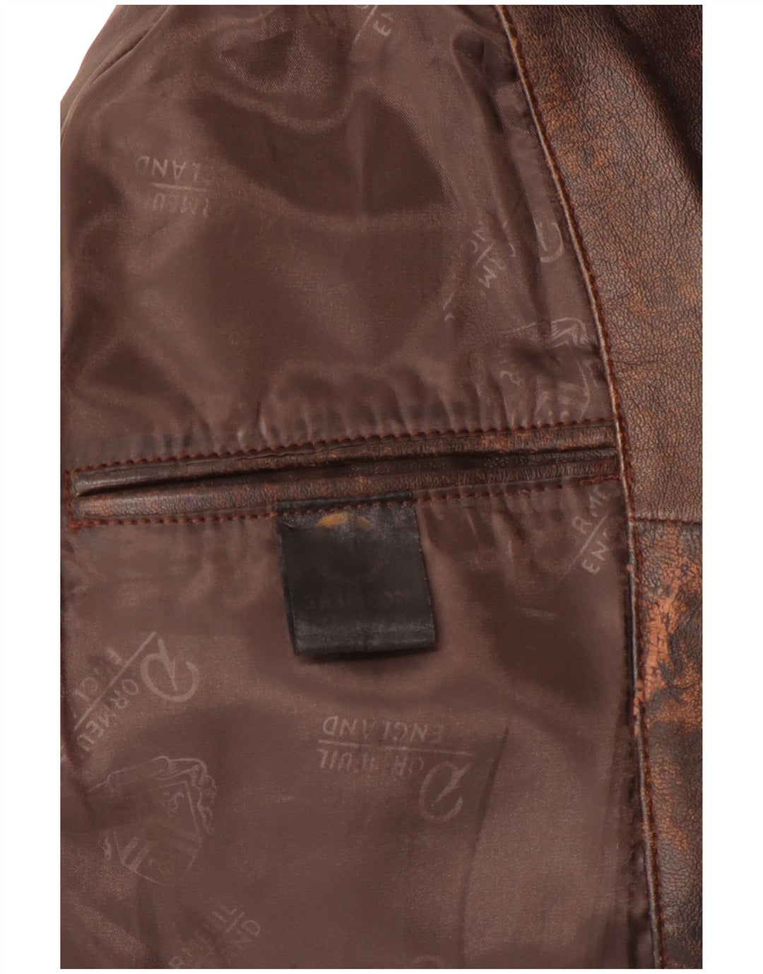 manteau en cuir femme vintage UK 14 Cuir brun moyen