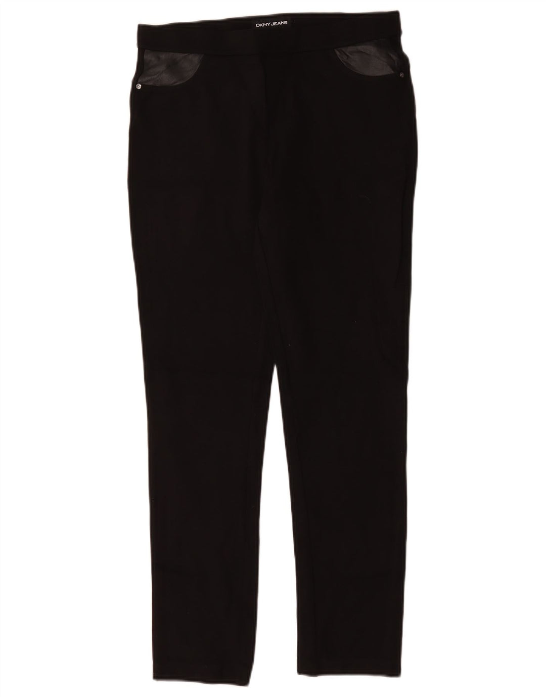 Dkny Pantalon Slim Casual Femme Moyen W30 L29 Viscose Noir