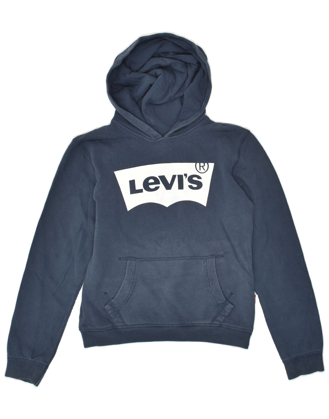 LEVI'S Boys Graphic Hoodie Jumper 11-12 Years Navy Blue Cotton | Vintage Levi's | Thrift | Second-Hand Levi's | Used Clothing | Messina Hembry 