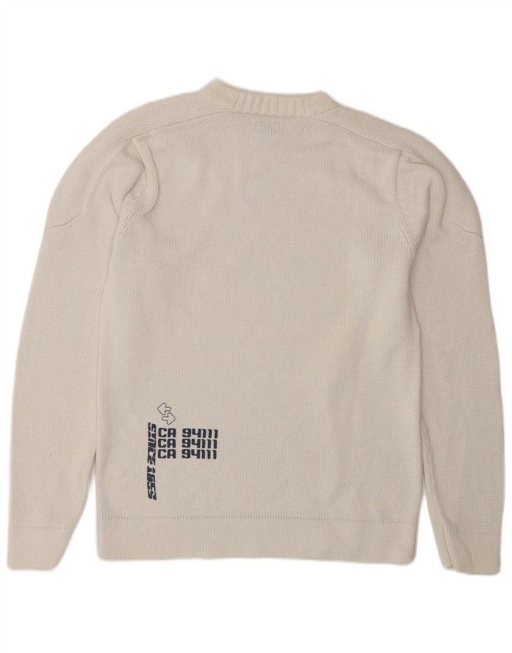 Levi's Pull Graphic Crew Neck Jumper Homme Blanc Petit Coton