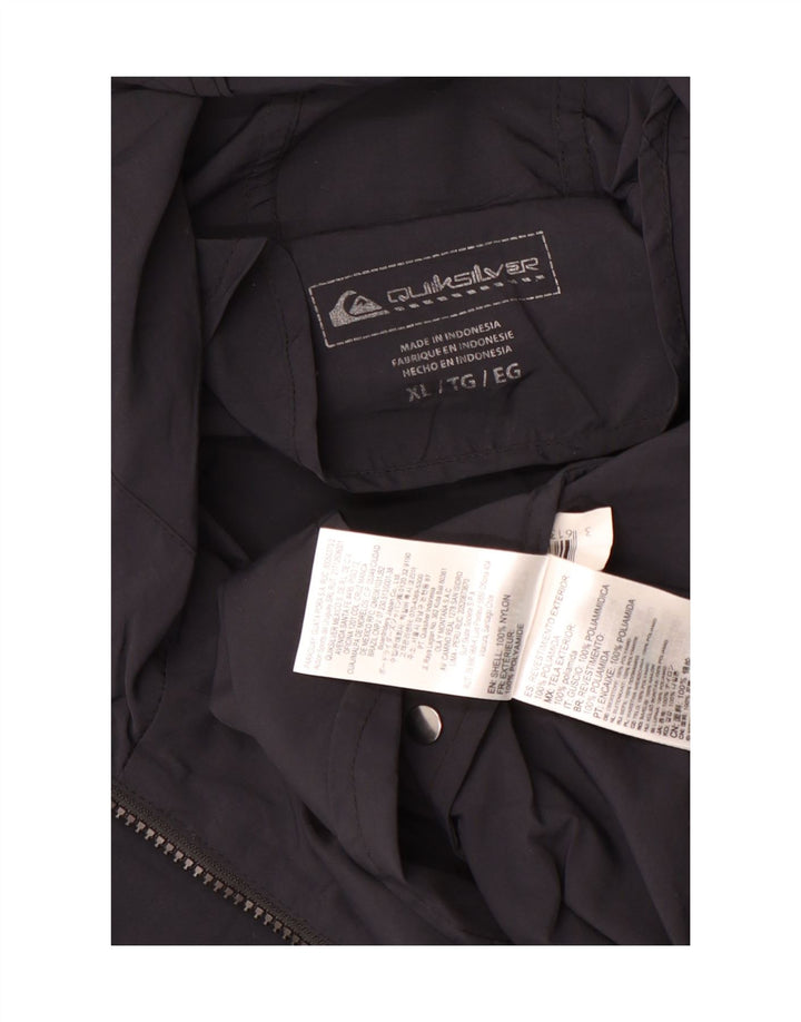Quiksilver Veste de Pluie Graphique Pull Homme UK 42 XL Nylon Noir