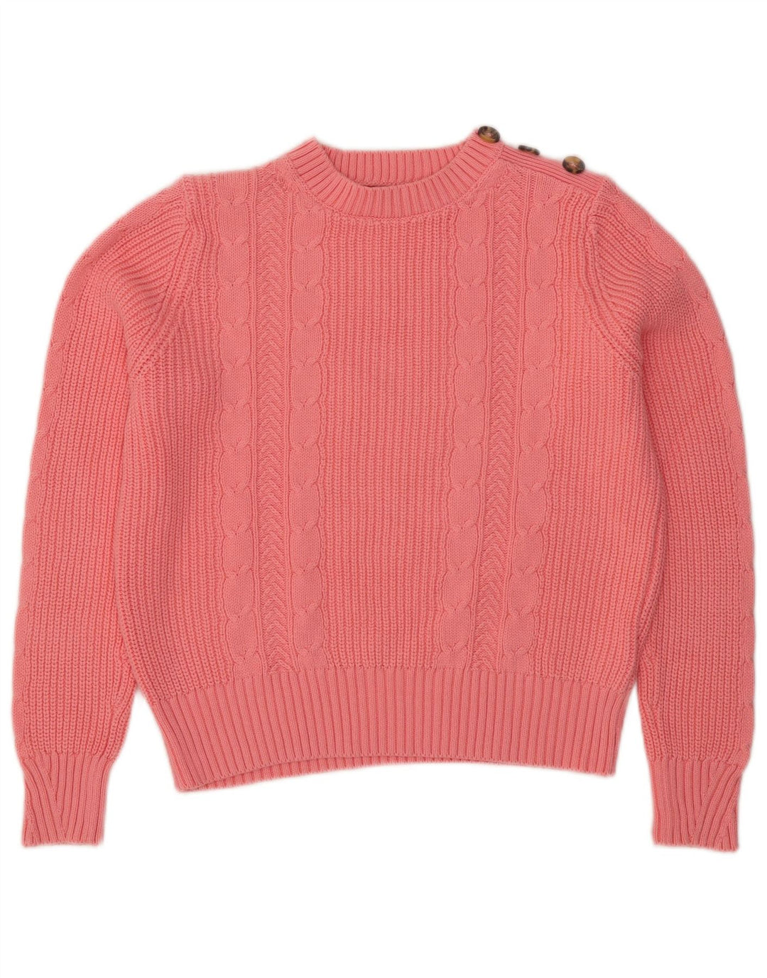 Marks & Spencer Pull court à col rond pour femme Rose moyen UK 14