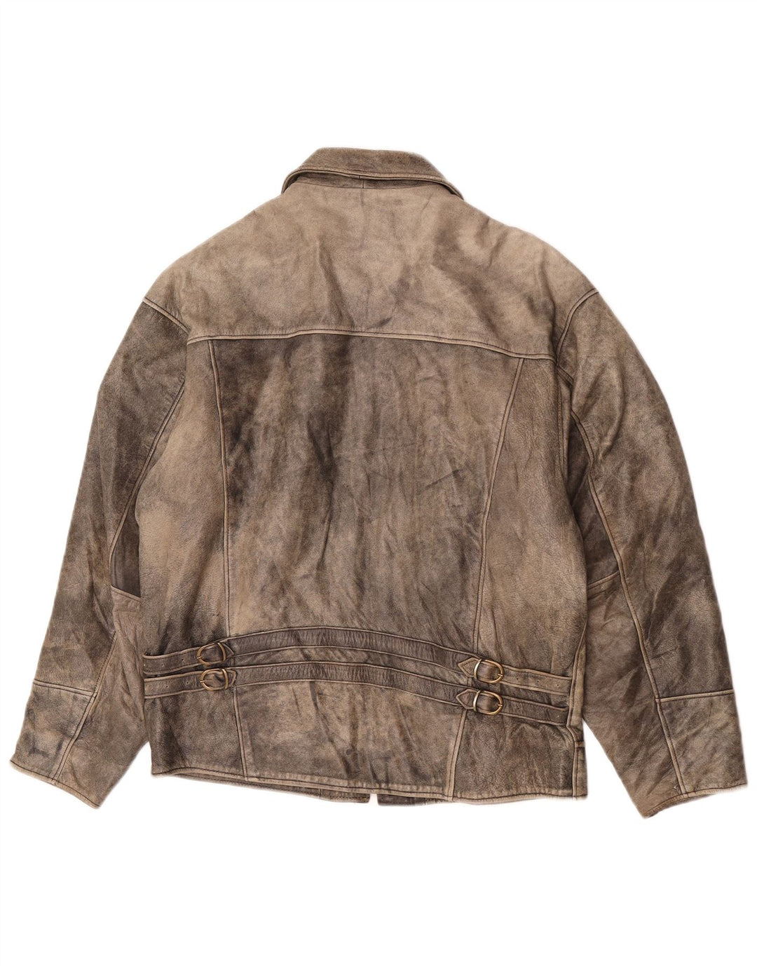 veste en cuir homme vintage UK 40 Grand cuir gris