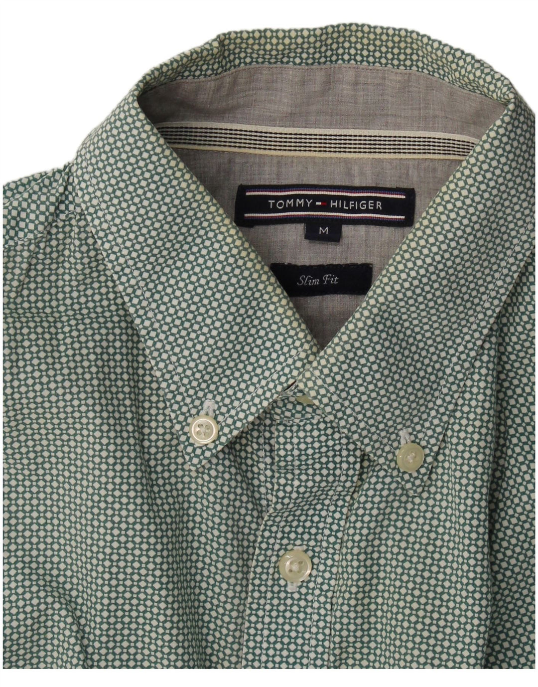 Tommy Hilfiger Chemise Slim Fit Homme Vert Moyen à Pois