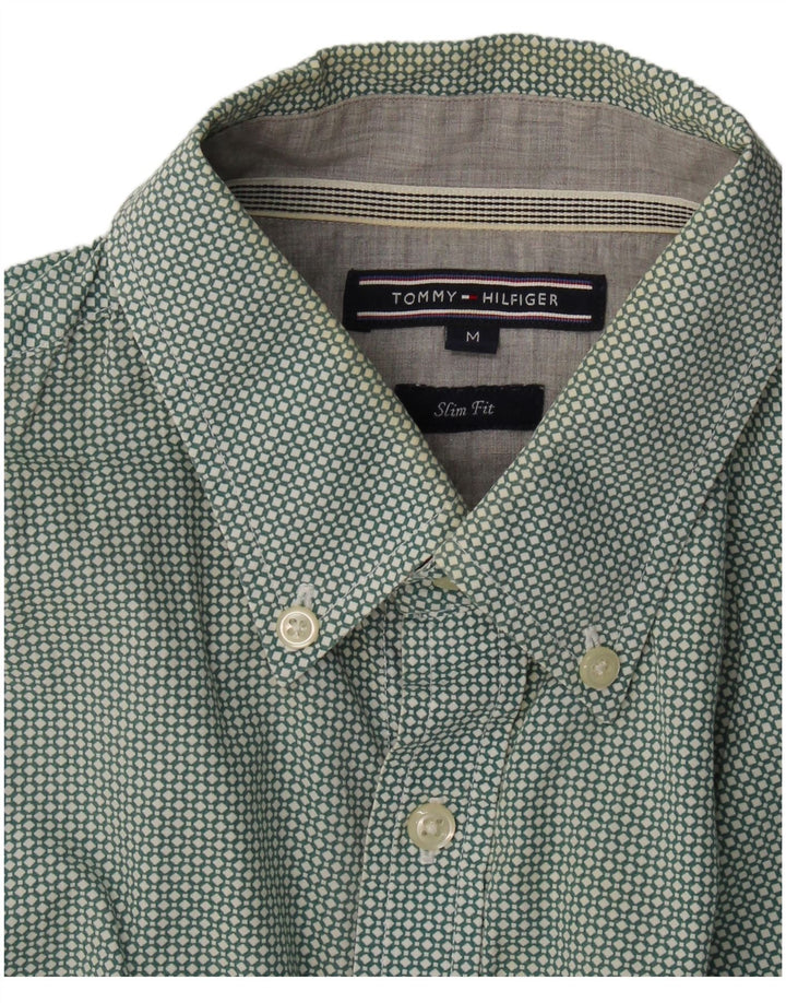Tommy Hilfiger Chemise Slim Fit Homme Vert Moyen à Pois