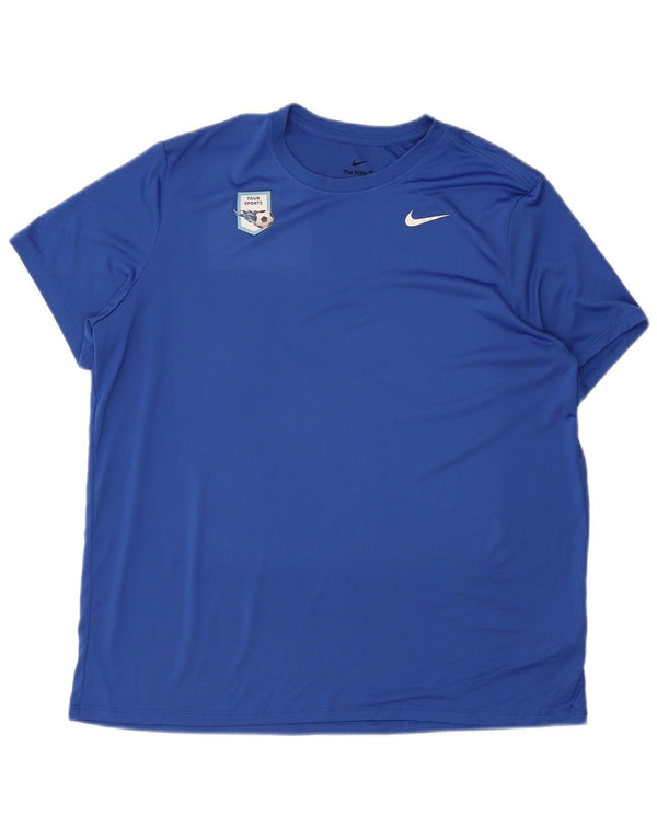 Nike Hommes Dri Fit T-Shirt Haut XL Bleu Polyester