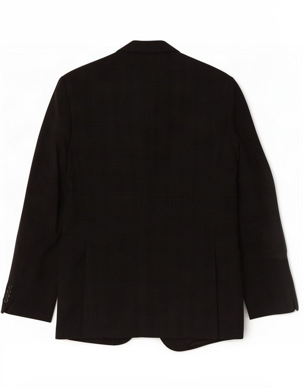 Pal Zileri Veste blazer à 2 boutons pour homme IT 50 en laine vierge à carreaux noirs