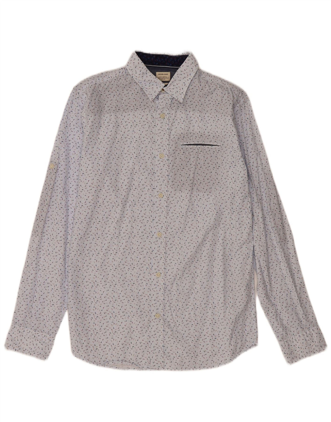 Jack & Jones Chemise à Motif Abstrait Small Bleu Coton Homme