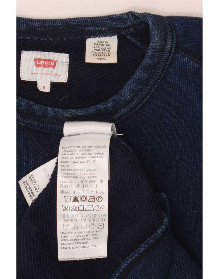 Levi's Sweatshirt Jumper Small Bleu Marine Coton Homme