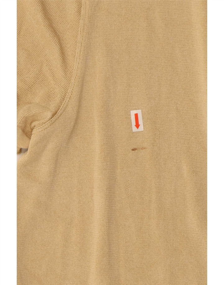 Max Mara Pull cardigan ouvert à manches courtes pour femme UK 14 Beige moyen