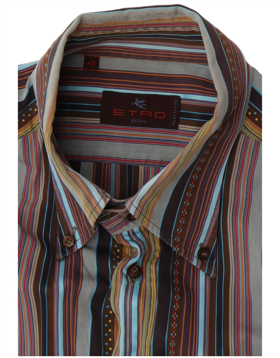 Etro Chemise Homme Taille 43 Large Rayé Multicolore