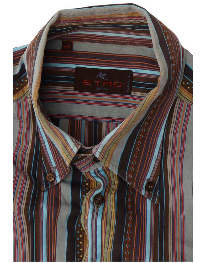 Etro Chemise Homme Taille 43 Large Rayé Multicolore