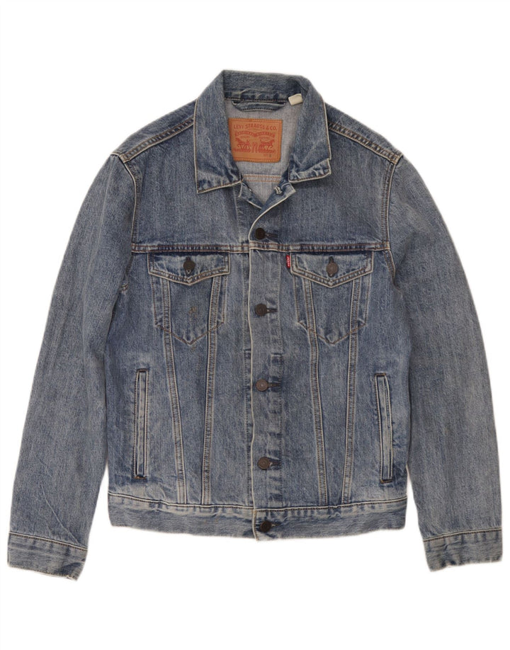Levi's Veste en Jean Femme UK 10 Petit Bleu Coton