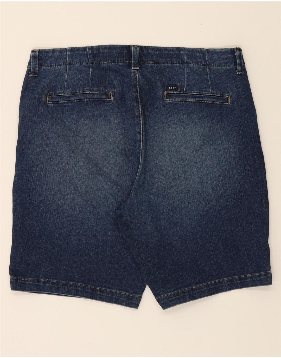LEE Womens Mid Rise Regular Fit Denim Shorts US 12 Large W32 Navy Blue Vintage Lee and Second-Hand Lee from Messina Hembry 