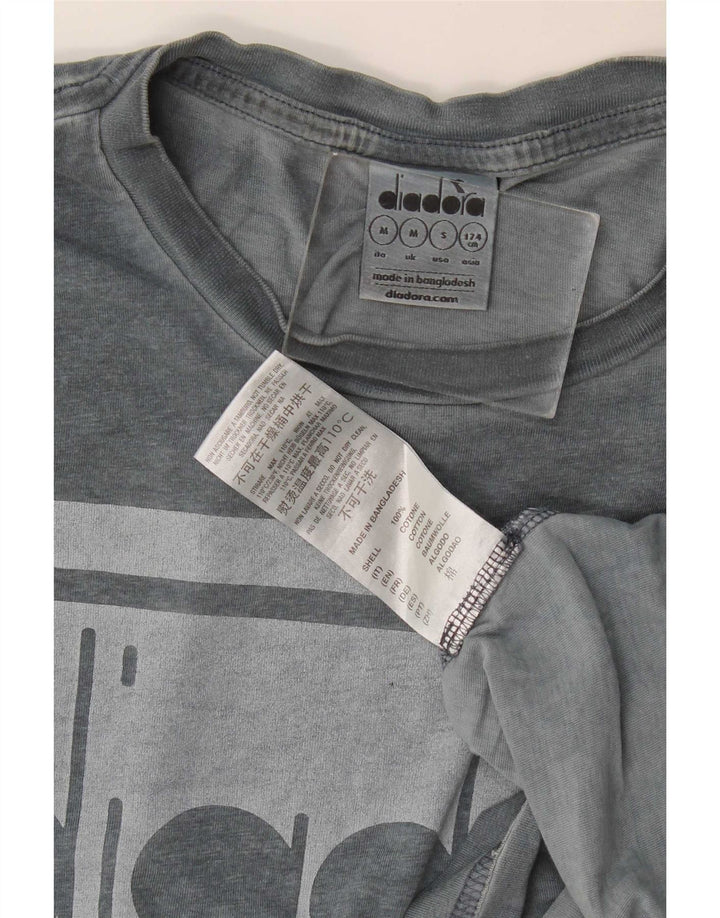 Diadora T-Shirt Graphique Homme Gris Moyen Coton